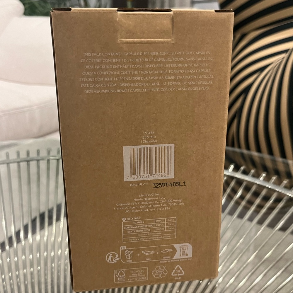 nespresso glass canister Can capsule dispenser Brand New Box! Coffee accessory - Picture 6 of 9